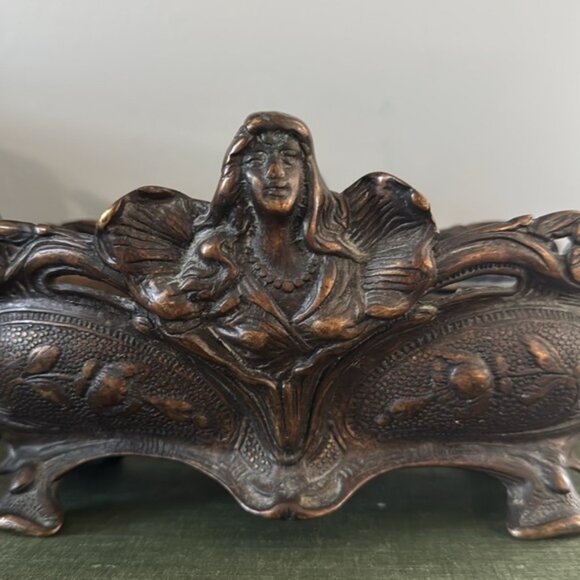 Antique High Quality French Bronze Jardiniere Art Deco Planter Centerpiece - Picture 2 of 12